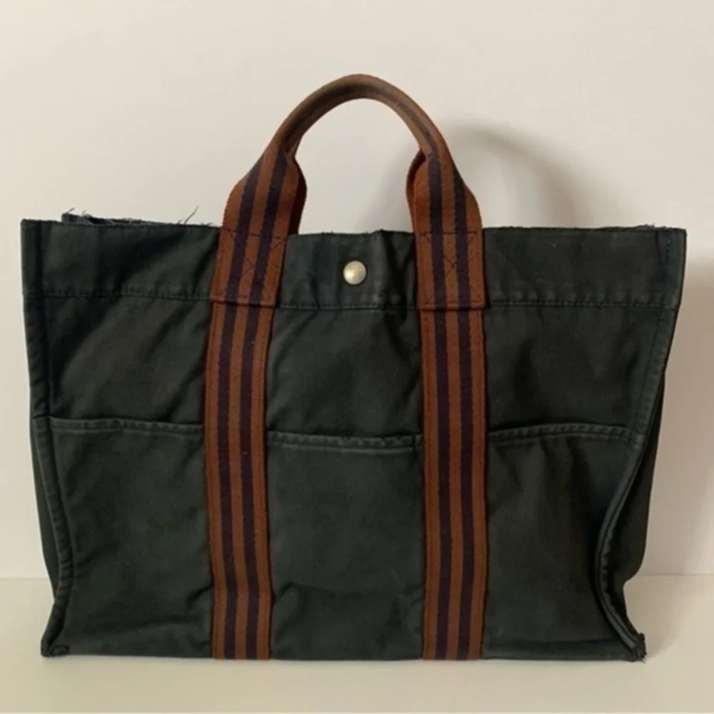 Hermes canvas tote
